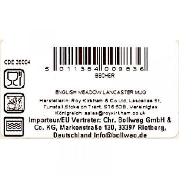 Roter Mohn English Meadow Becher Lancaster von Roy Kirkham 320ml